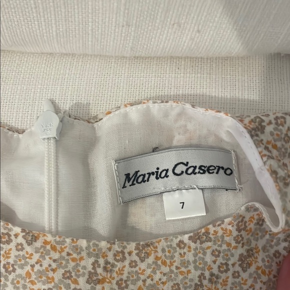 Cream Ruffled Puff Sleeve Dress - Picture 2 of 6